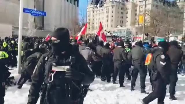 Ottawa Police Arresting War Veterans