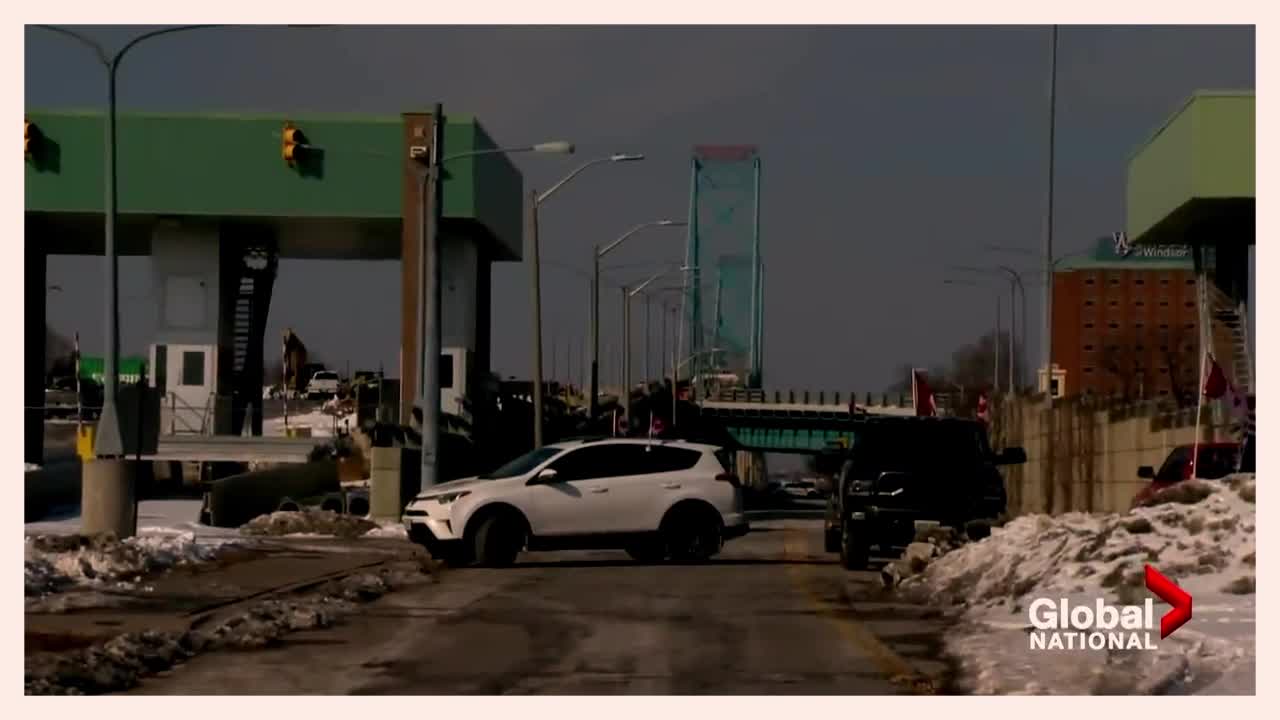 Trucker protests: Frustration rises as Canada-US border blockade in Ontario forces diversions