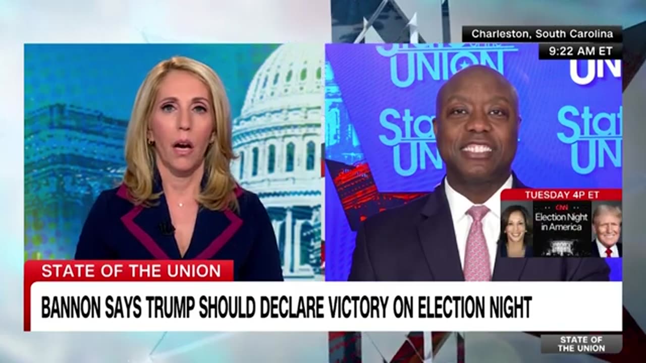 'Oh come on': Bash presses Tim Scott on Trump's false claims