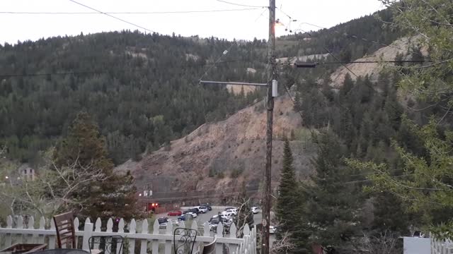 Lighting bolt hits the Gregory Diggings first gold lode Central City Black Hawk Colorado pay attention at the 27 second mark--> hit the like button and share please!
