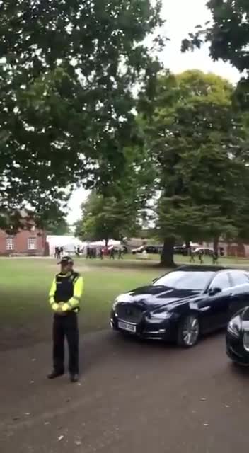 Nancy Piglosi gets a warm England welcome.