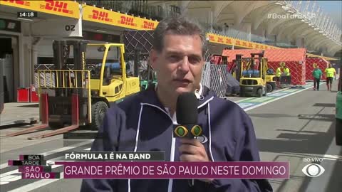 A preparação para o Grande Prêmio de São Paulo de F1