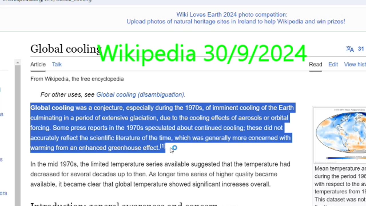 10. Global cooling in the 70s myth or reality?