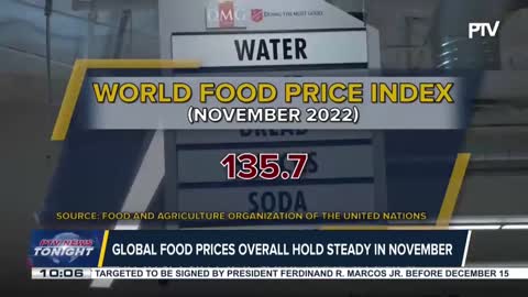 Global food prices overall hold steady in November