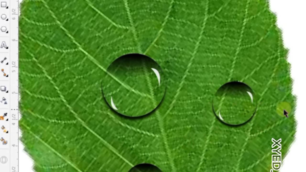 How to make water drops on leaves in Corel Draw ||making water drops on leaves in Corel Draw