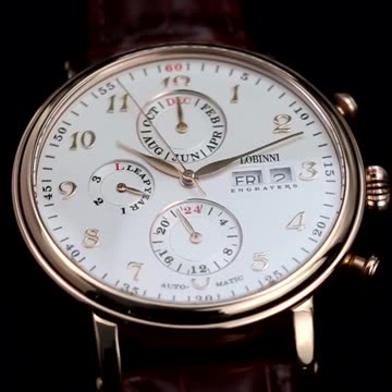 LOBINNI-reloj mecánico automático para hombre, cronógrafo multifunción de zafiro