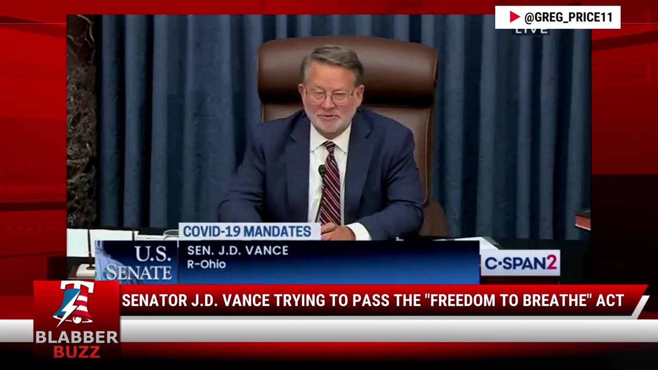 Senator J.D. Vance Trying To Pass The "Freedom to Breathe" Act