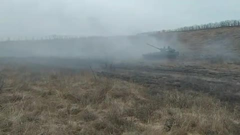 2S1 "Gvozdika" work on the positions of the Armed Forces of Ukraine in the Donbass