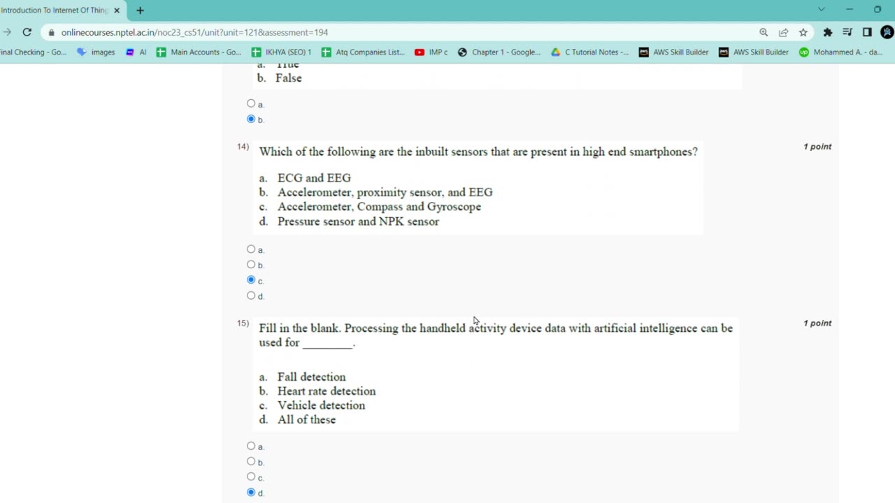 Introduction To Internet Of Things | NPTEL | Week 12 Assignment 12 Solution | January 2023 #trending