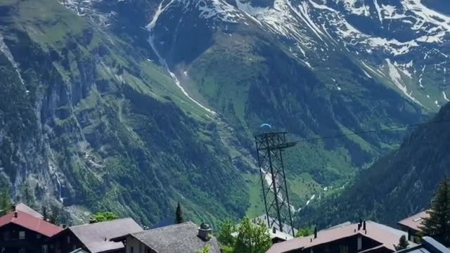 Beautiful panoramic view .. Mürren Swiss Alps🏔🇨🇭