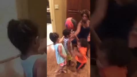 Cute baby becomes micheal Jordan.