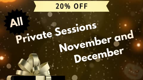 ✨ End-of-Year Special! Get 20% Off All Private Sessions in November & December ✨