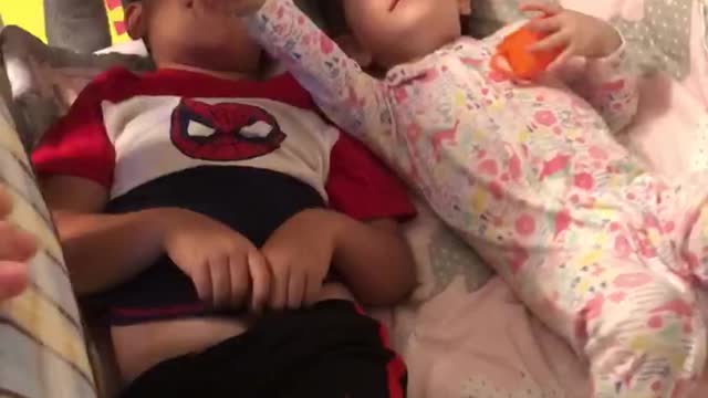 Some babies sleep in their bed- we only play