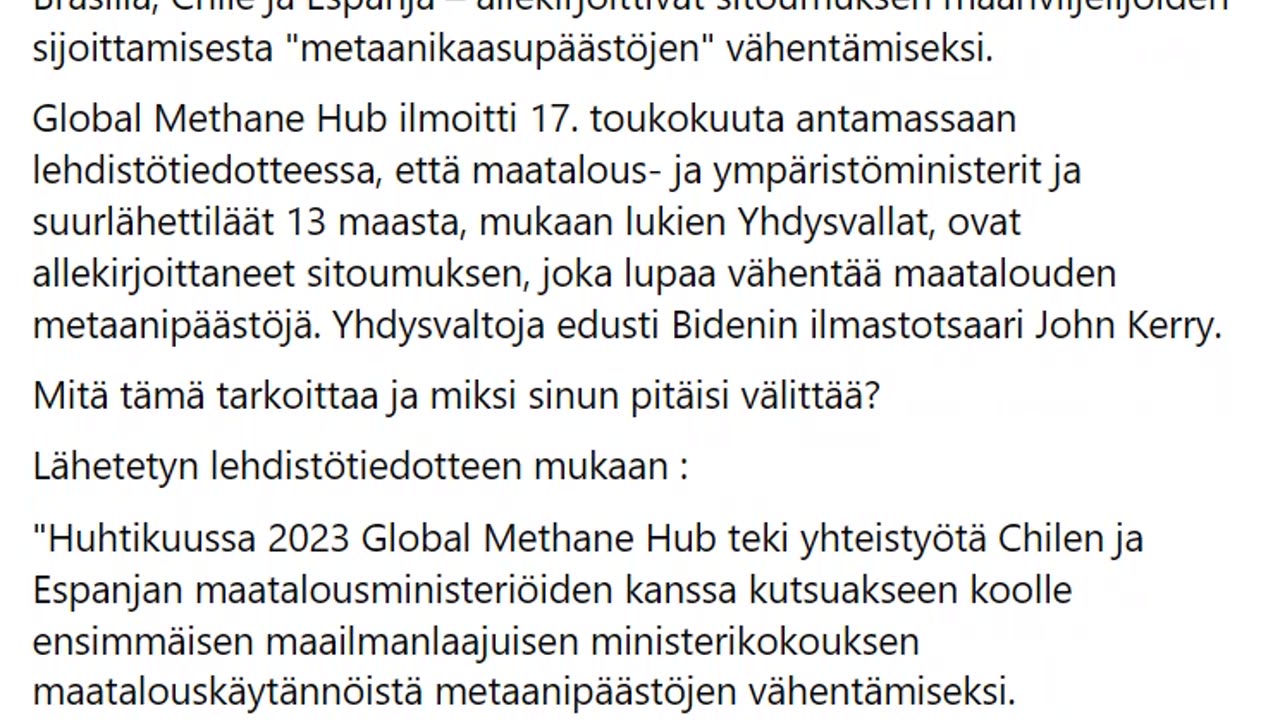 Maailmanlaajuinen ilmastokultti valmistautuu käymään sotaa ruokaa vastaan