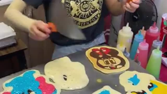 PANCAKE ART CHALLENGE!! _ Thai Street Food _shorts-J4emvo9VKwI