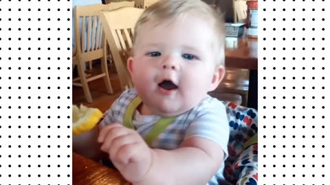 Babies funny reaction