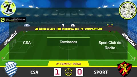 CSA 1 x 0 SPORT PELA 5ª RODADA DO BRASILEIRÃO SÉRIE B 2022
