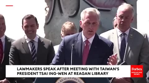 JUST IN- Speaker McCarthy Asked For Comment On Trump Indictment, His Responds Makes Crowd Laugh