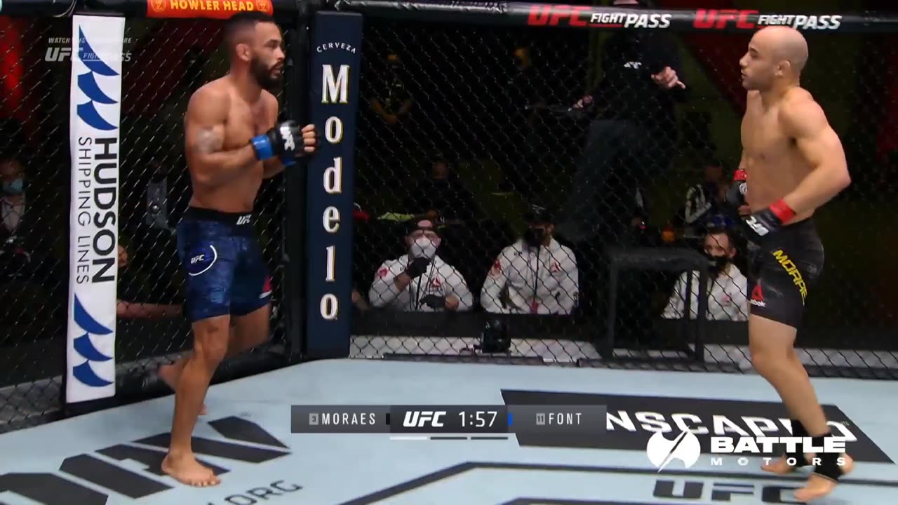 Rob font VS Marlon Moraes| free fight| highlights|UFCUNLEASHED