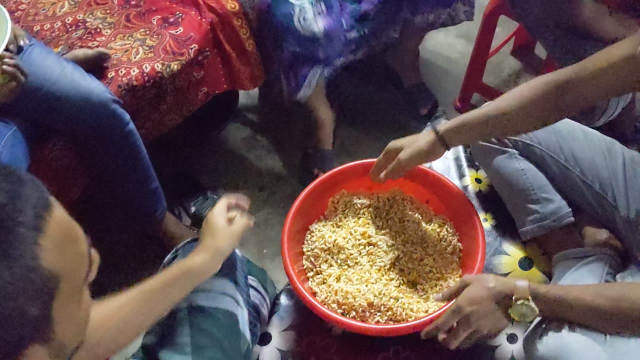 watch cricket match & eating with friends?