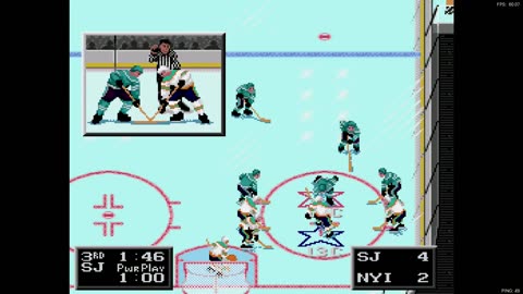 NHL '94 Franchise Mode 1989 Regular Season G10 - Len the Lengend (SJ) at grimmace92 (NYI)