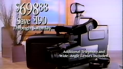 October 1990 - Sears Brand Central Has Deal on VHS Camcorder