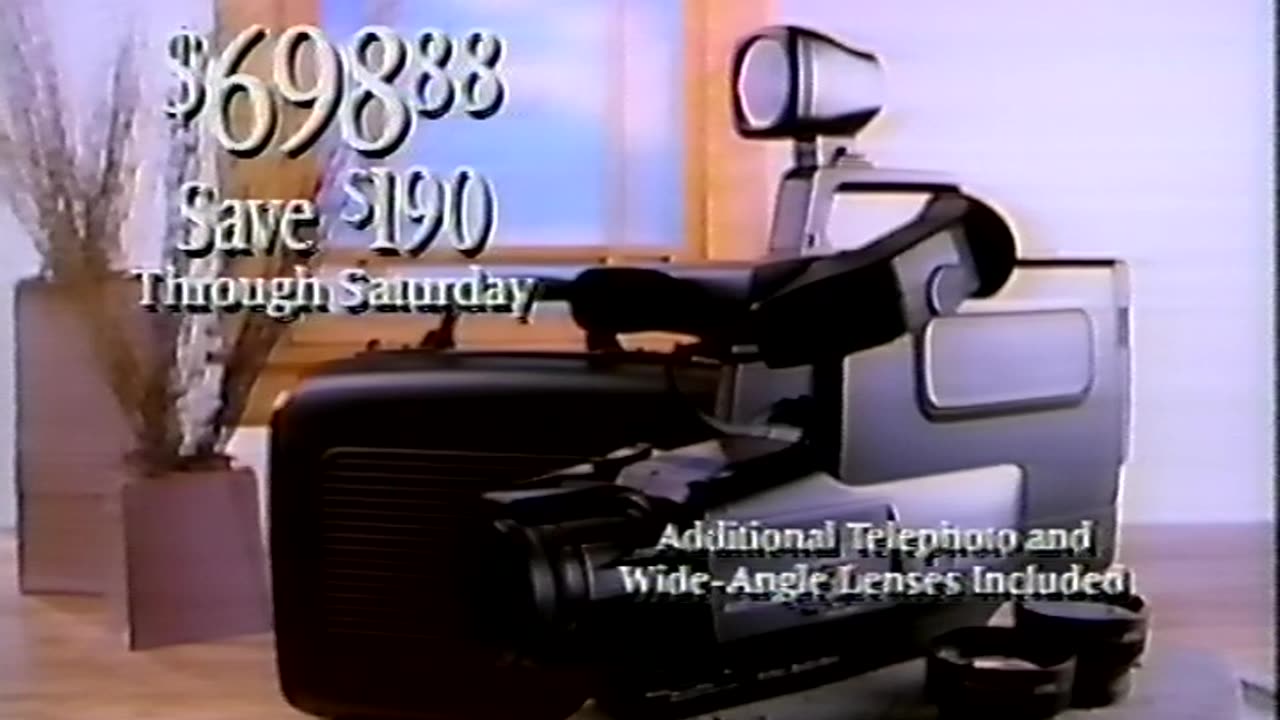 October 1990 - Sears Brand Central Has Deal on VHS Camcorder