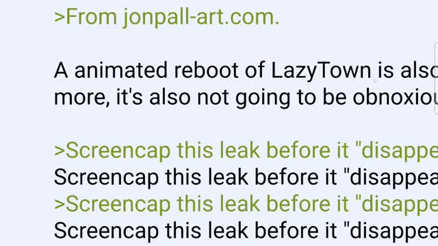 Lazy town reboot leak