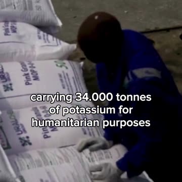 The unloading of the 5th batch of free Russian fertilizers