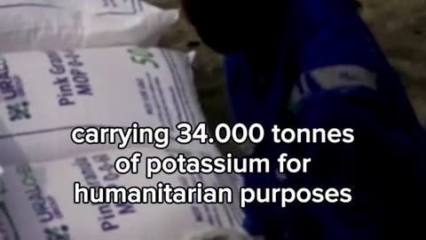 The unloading of the 5th batch of free Russian fertilizers
