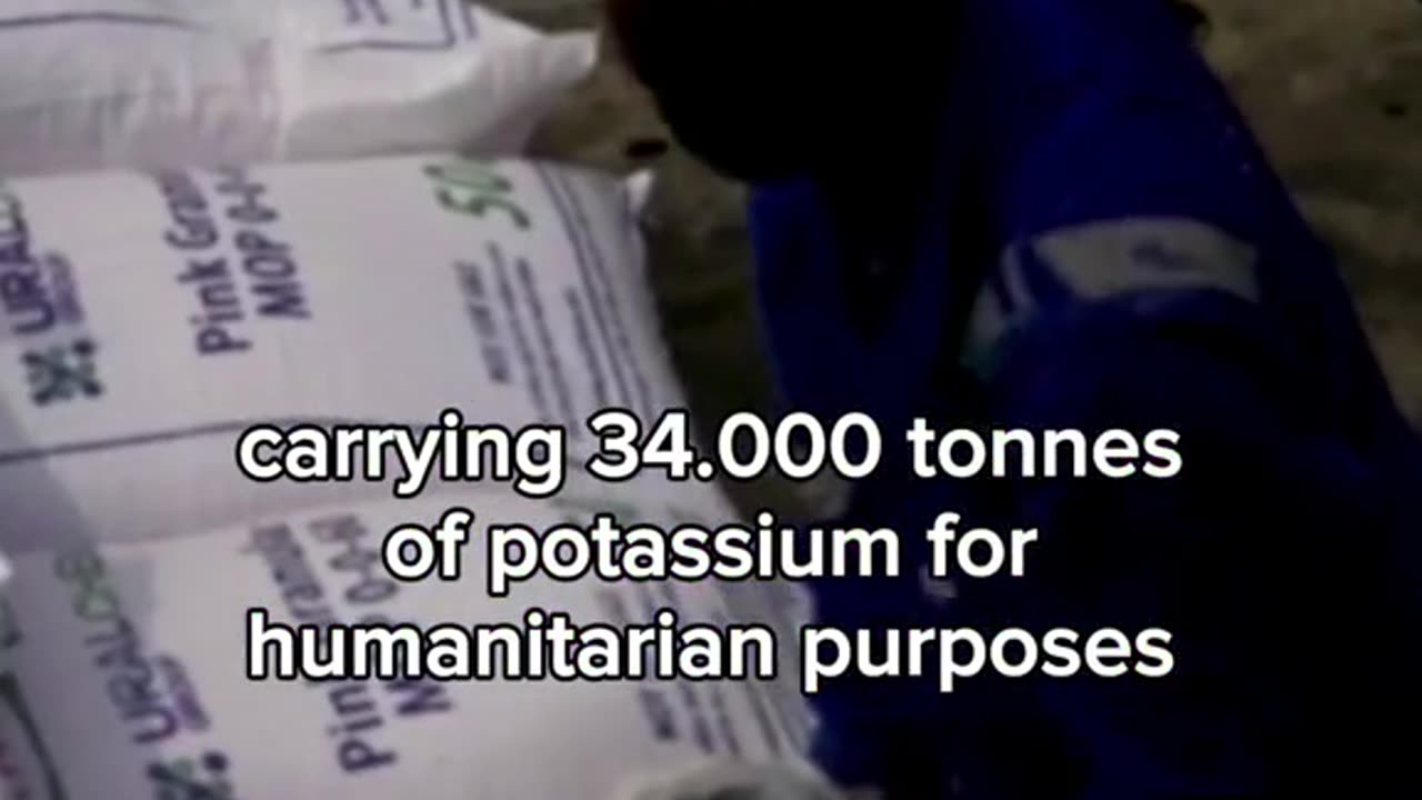 The unloading of the 5th batch of free Russian fertilizers