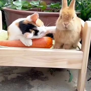The Cat is as fierce as the rabbit