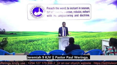 Jeremiah 9 KJV || Pastor Paul Weringa.