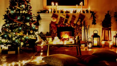 Christmas Instrumentals 🎄 Jazz, Acoustic beats for a cozy night with family and ambient fireplace