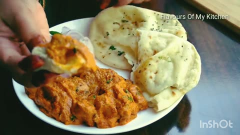 Chicken white cream dish// real Taste by Chaskaa with special naan