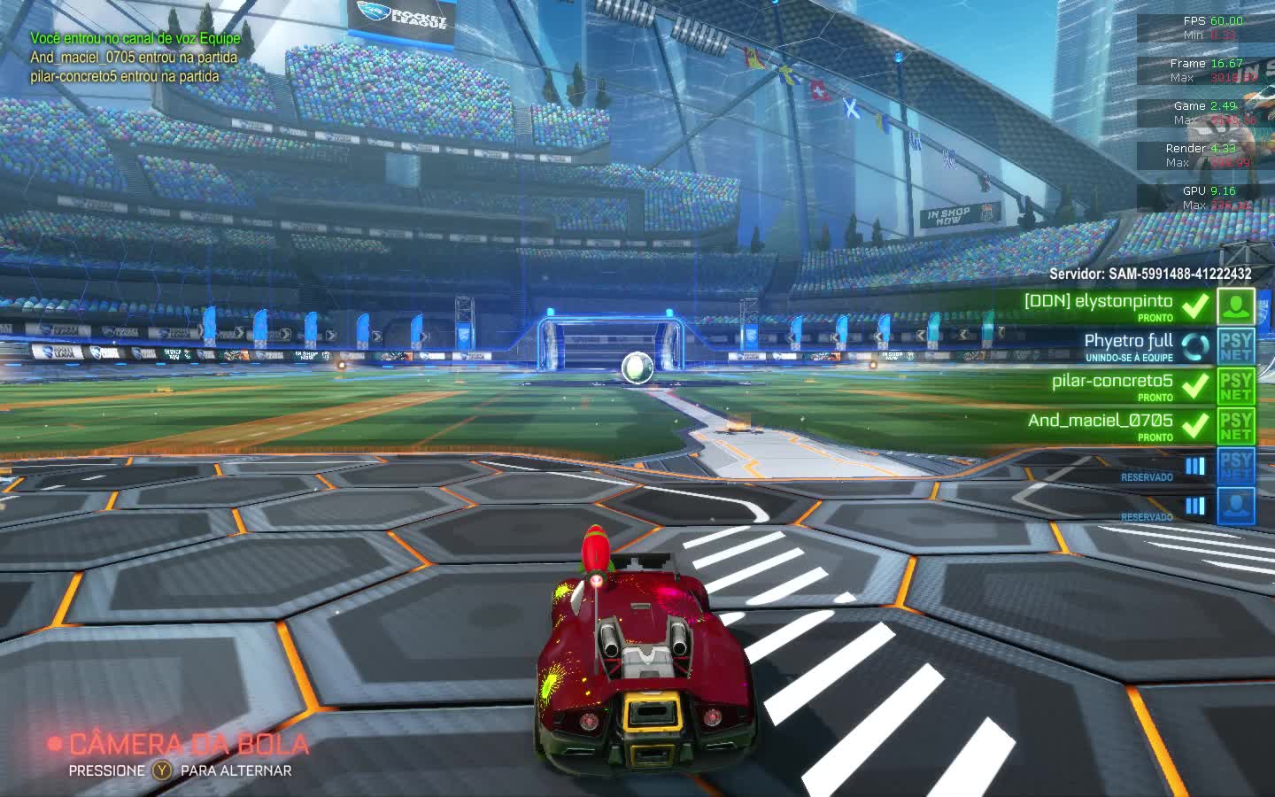 rocket league 1 x 1 (vitórias e derrotas)