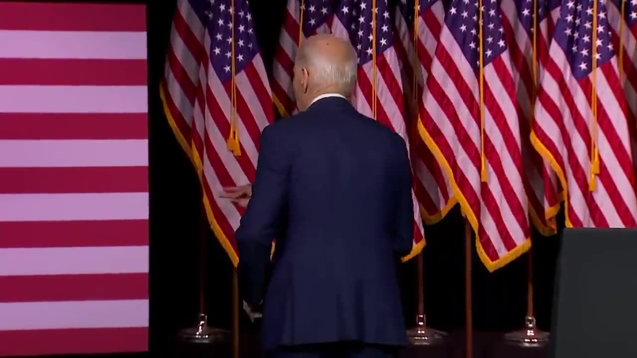 Joe Biden, once again, gets lost while trying to leave the stage