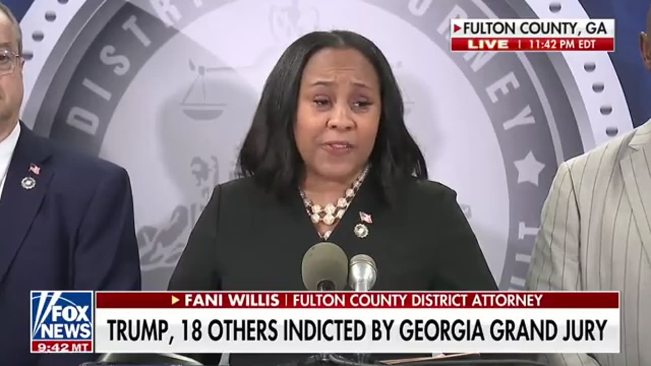 Corrupt Fulton County District Attorney, Fani Willis Gives Donald Trump & Other Defendants until noon, Friday August 25th to Voluntarily Surrender