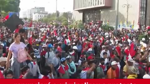 protestos em Lima, no Peru, foi marcado por violenta repressão policial