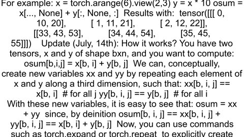 How to compute the outer sum similar to outer product