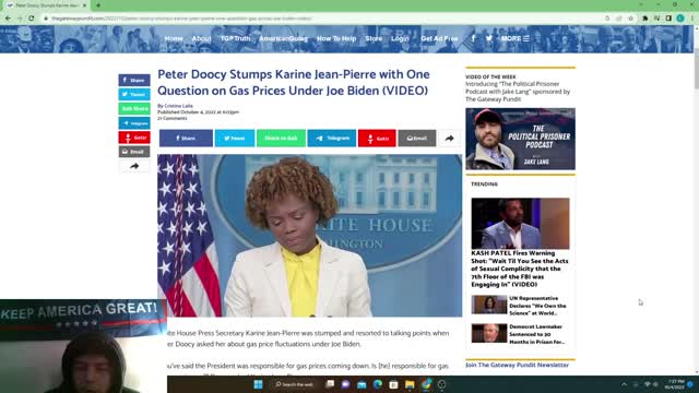 Karine Jean Pierre Fails, Biden Administration is heading the US into a Depression...