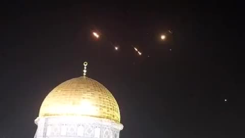 View from the Dome of the Rock tonight.