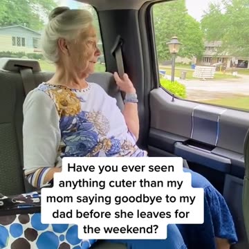 Woman saying bye to her husband for the weekend