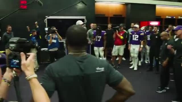 Watch Kevin O’Connell’s Locker Room Speech After the Minnesota Vikings Win Over