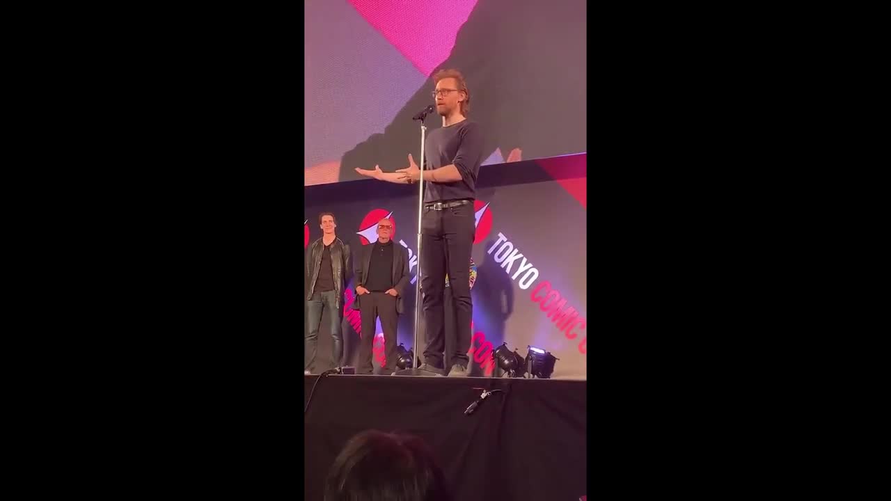 Tom Hiddleston at the Opening Event of Tokyo Comic Con, Japan on December 2, 2018.