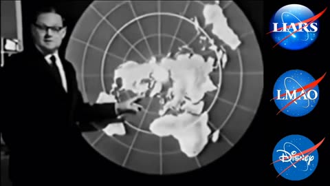 Flat Earth Map on British TV 1960s