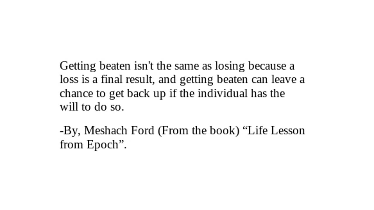 "Life Lesson from Epoch" Checkout Description
