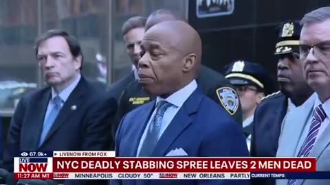 Eric Adams holds press conference on nyc stabbing attack by repeat felon.