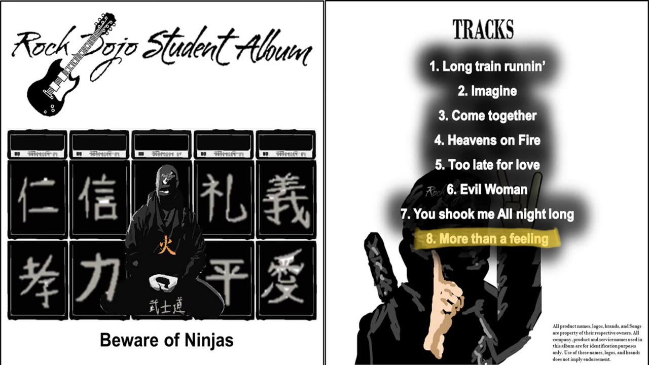 Rock Dojo Student Album #17 “Beware of ninjas”: More than a feeling (Boston cover) Track 8