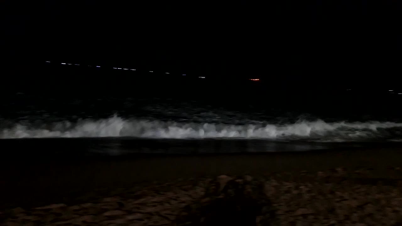 Beach at night beautiful Relaxing music